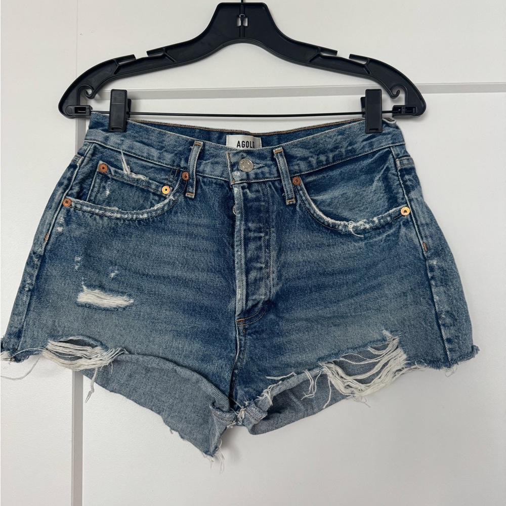 AGOLDE Women's Blue Denim Shorts